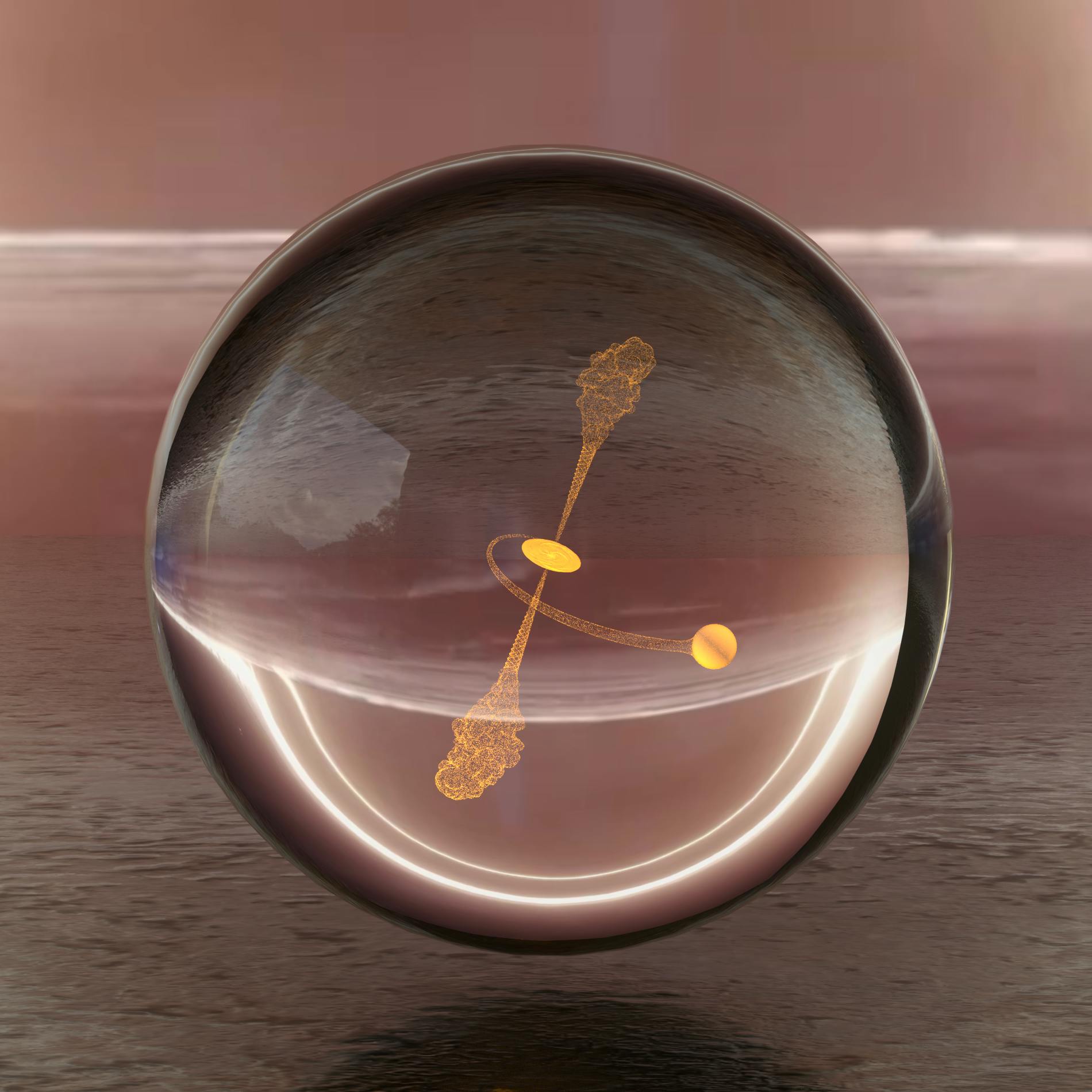 The Black Hole in a Big Sphere (15cm)