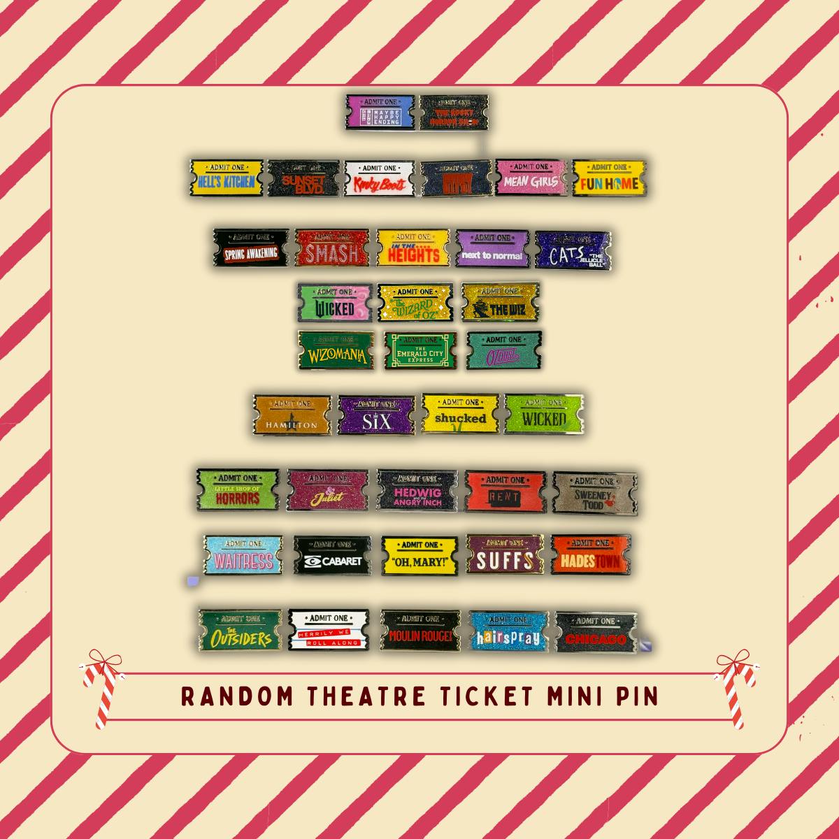 Random Theatre Ticket Mini Pin