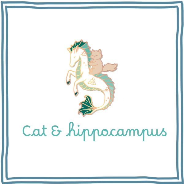 Unlock the "Cat & Hippocampus" Enamel pin