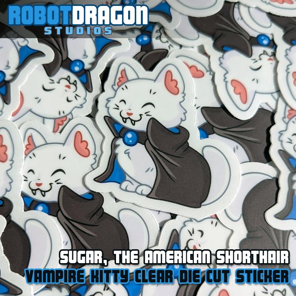 Sugar Vampire Kitty Sticker