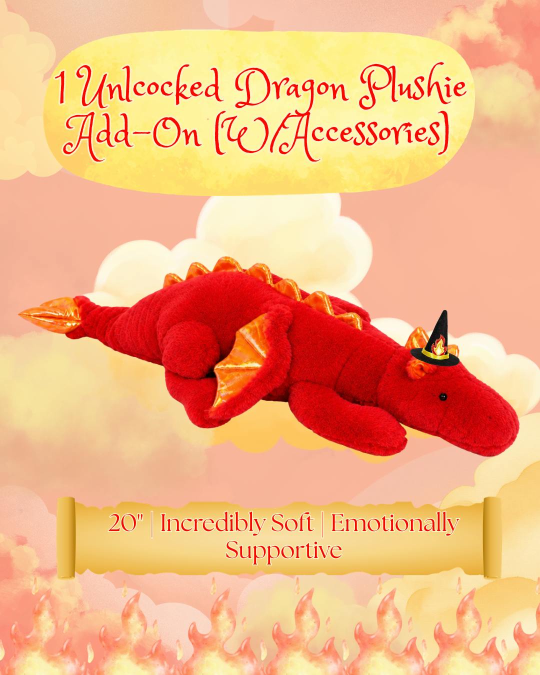 ✨1 Dragon Plushie Add-On With Accessories✨