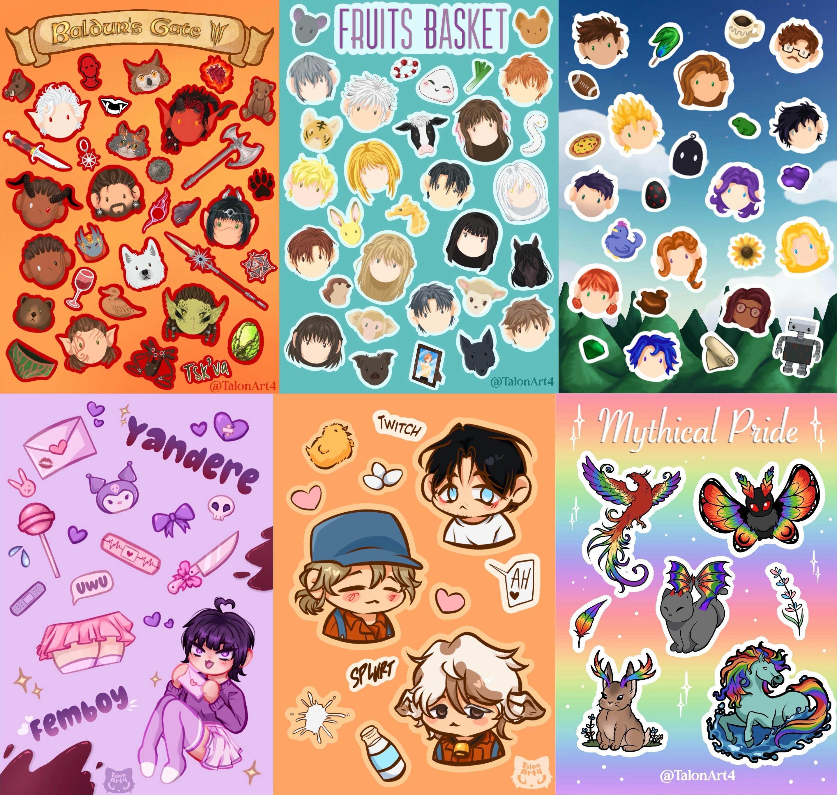 6x4 Sticker Sheet