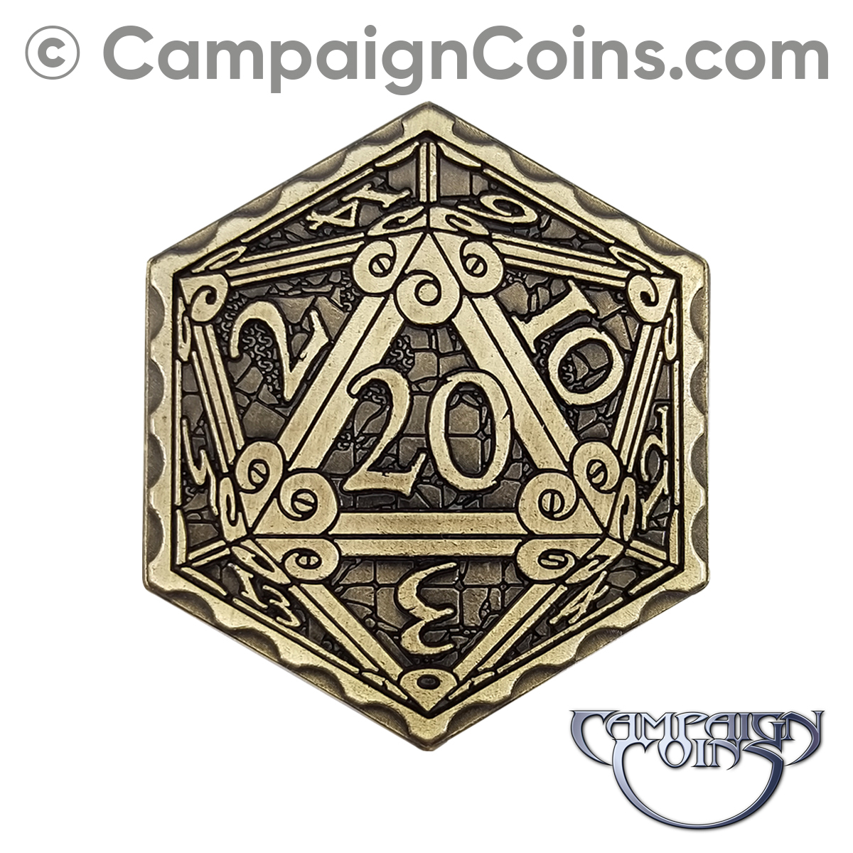 Epic D20 - Gold Inspiration Token
