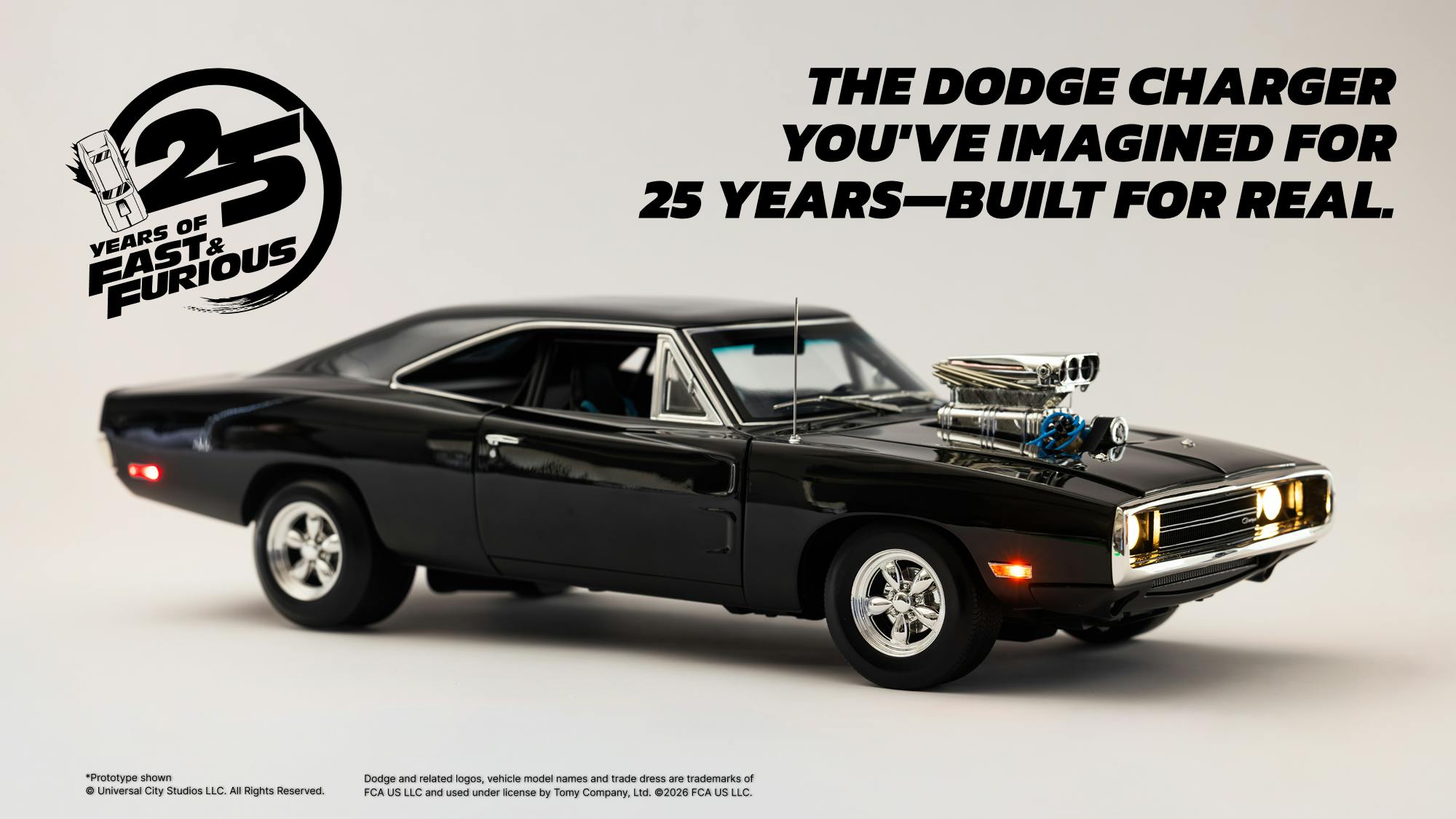 Bring Home the 1:10 Dom's Charger Replica from TOMY+