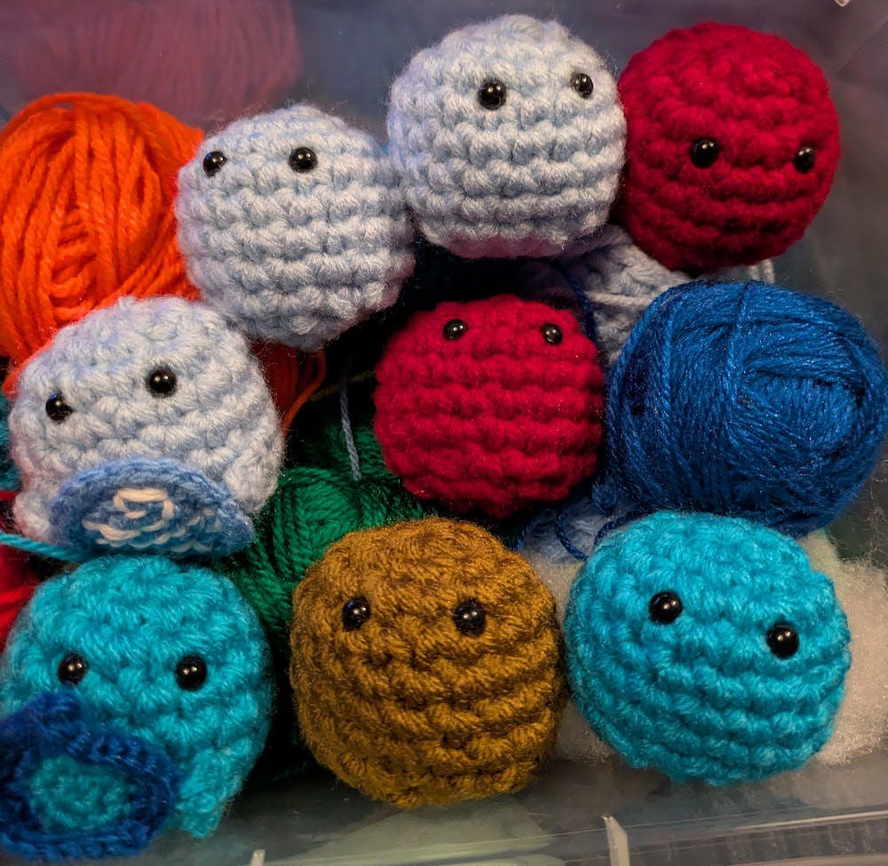  box of half made elemental sprite plushies