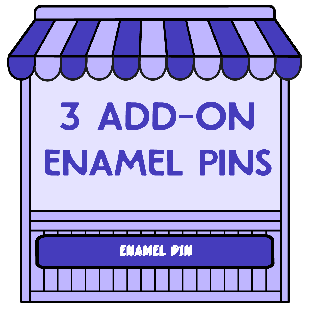 3 Add-on Enamel Pins