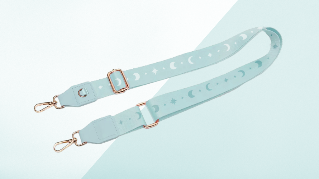Moonphase Crossbody Strap - Seafoam, Gold Hardware