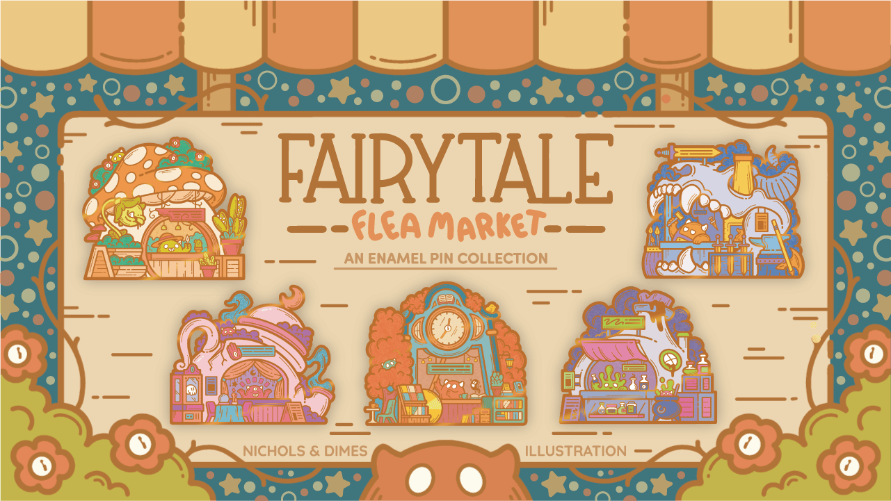 Fairytale Flea Market - An Enamel Pin Collection