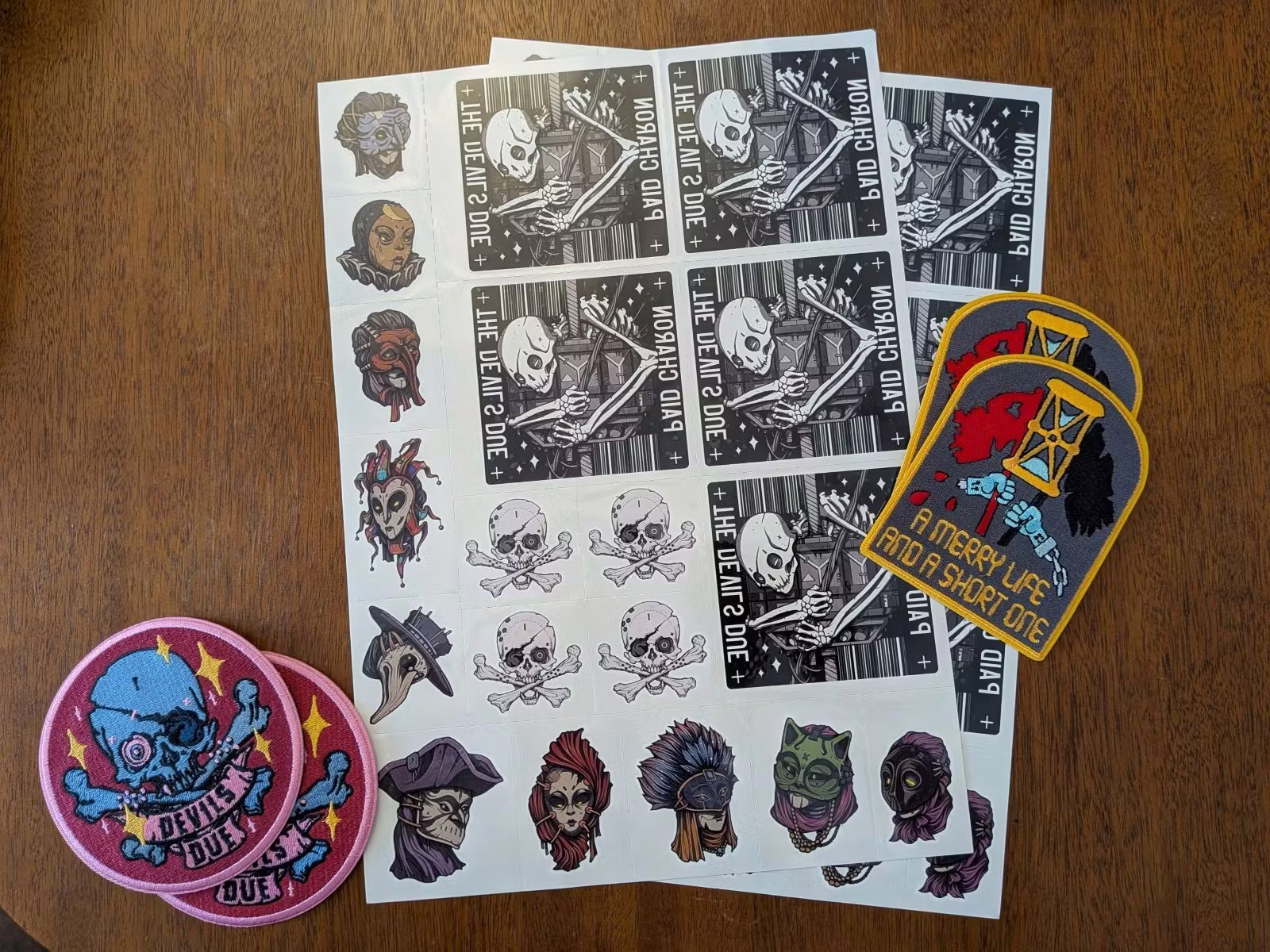  Photo of our patch and temporary tattoo samples. 