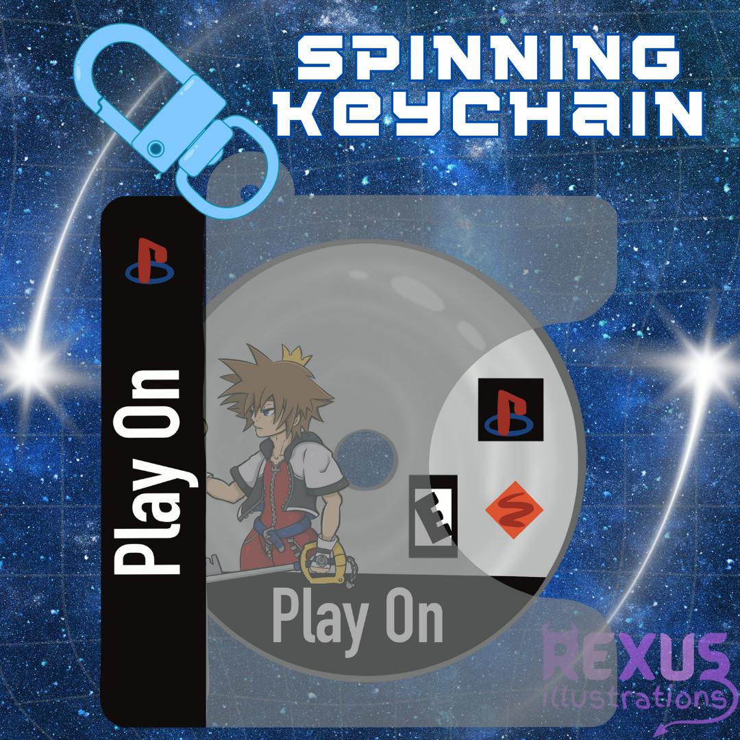 Sora 2.5"x2.3" Spinning Acrylic Keychain