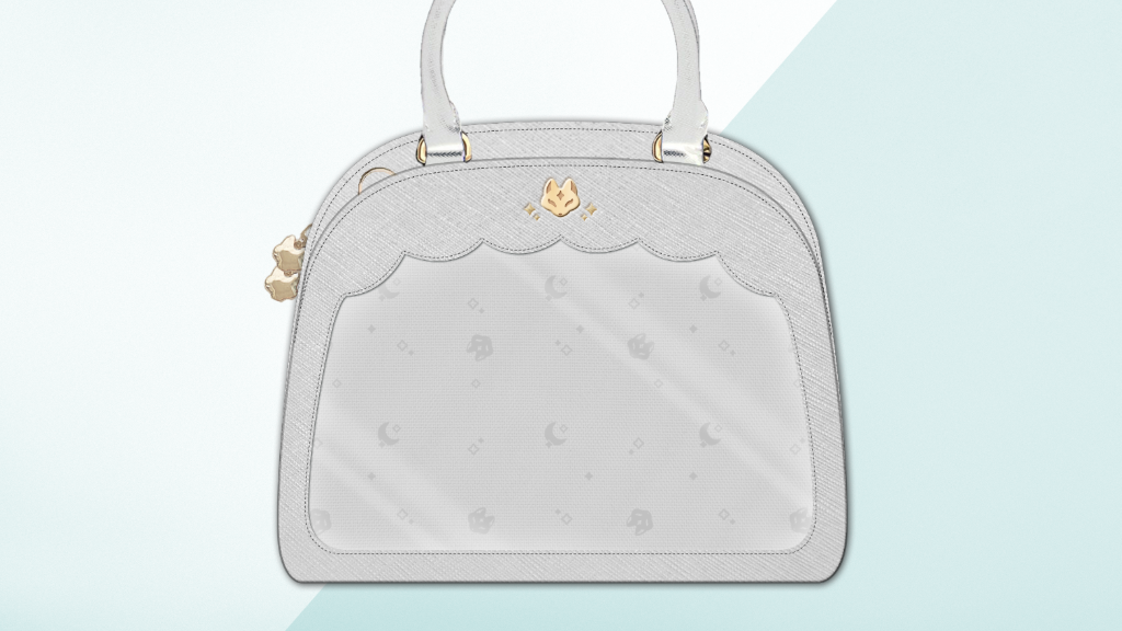 Sleepy Wolf Ita Purse - WHITE - GOLD Hardware