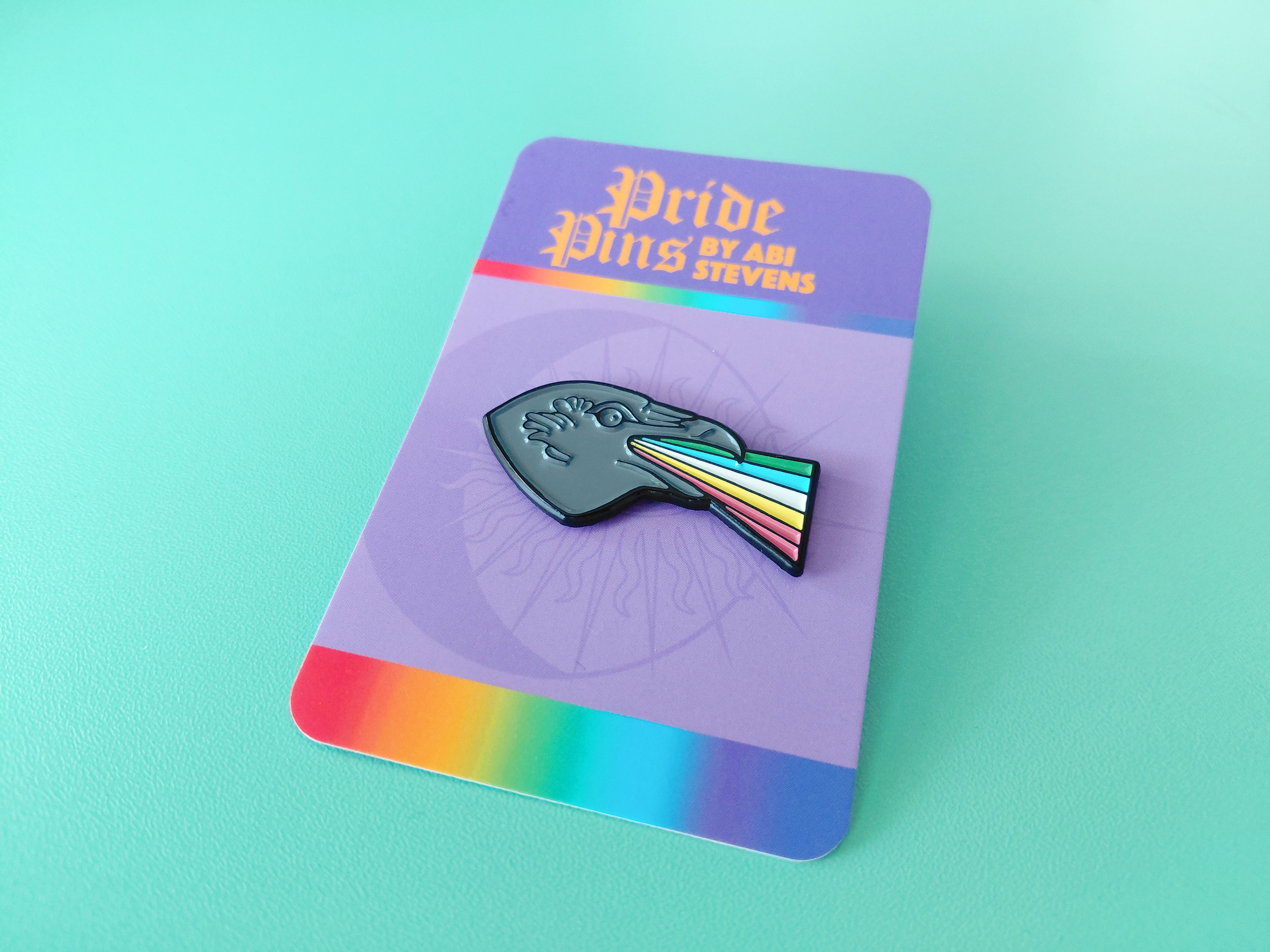 Disability Pride Crow pin