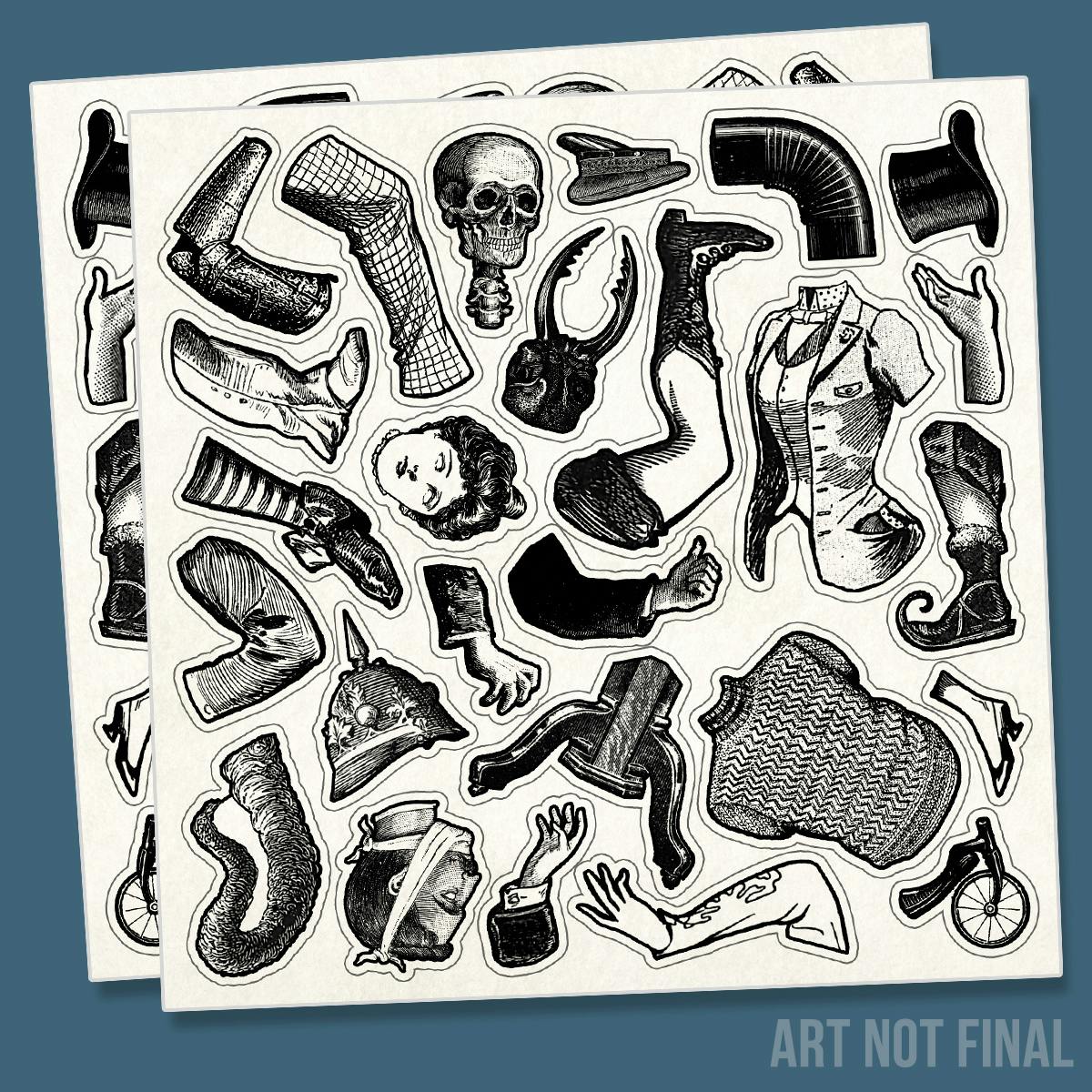 Bolted Body Parts Magnets