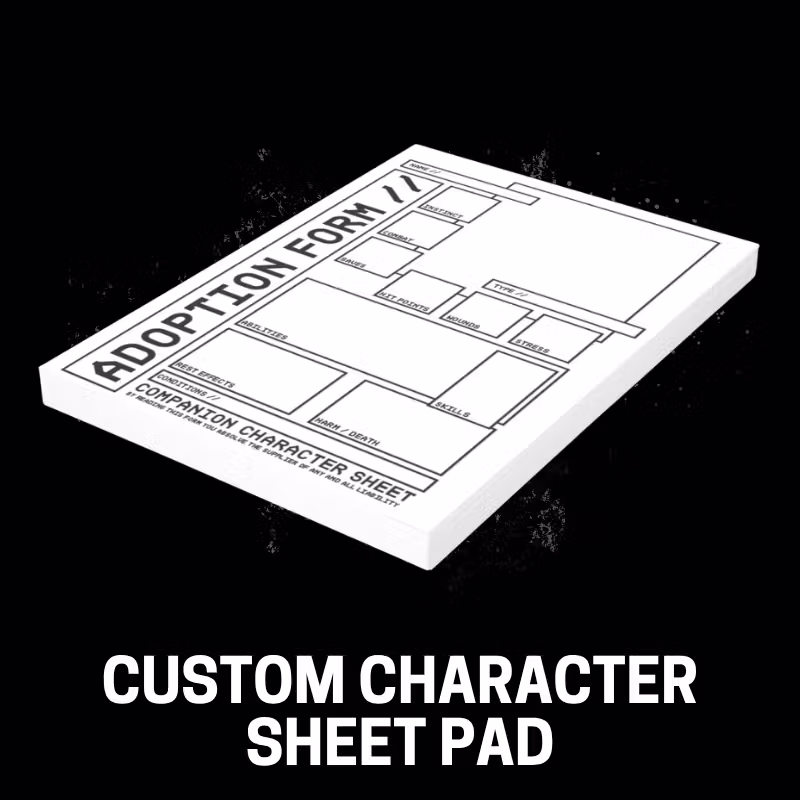 Pet-Companion Character Sheet Pad + PDF