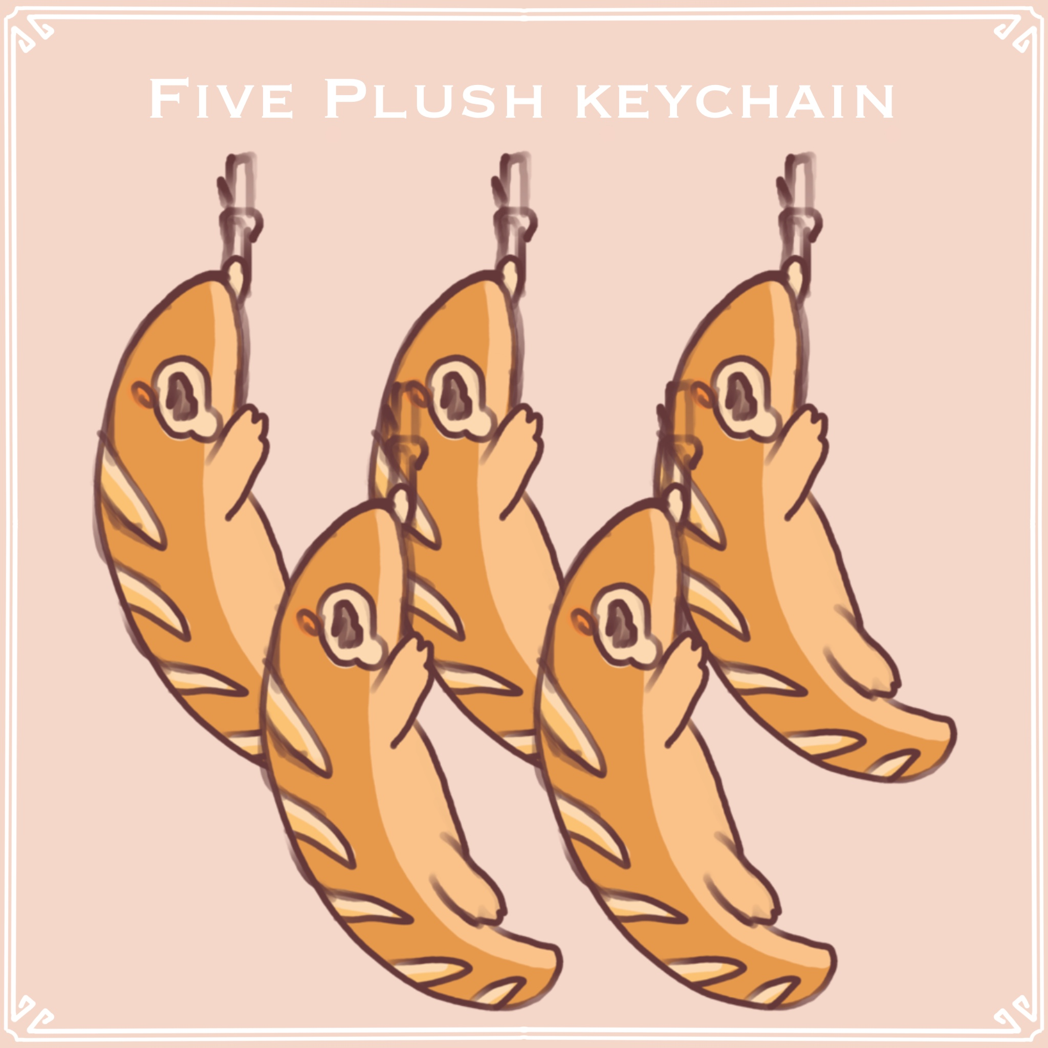 Five Plush Keychain
