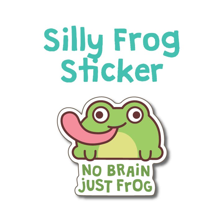 Silly Frog Sticker