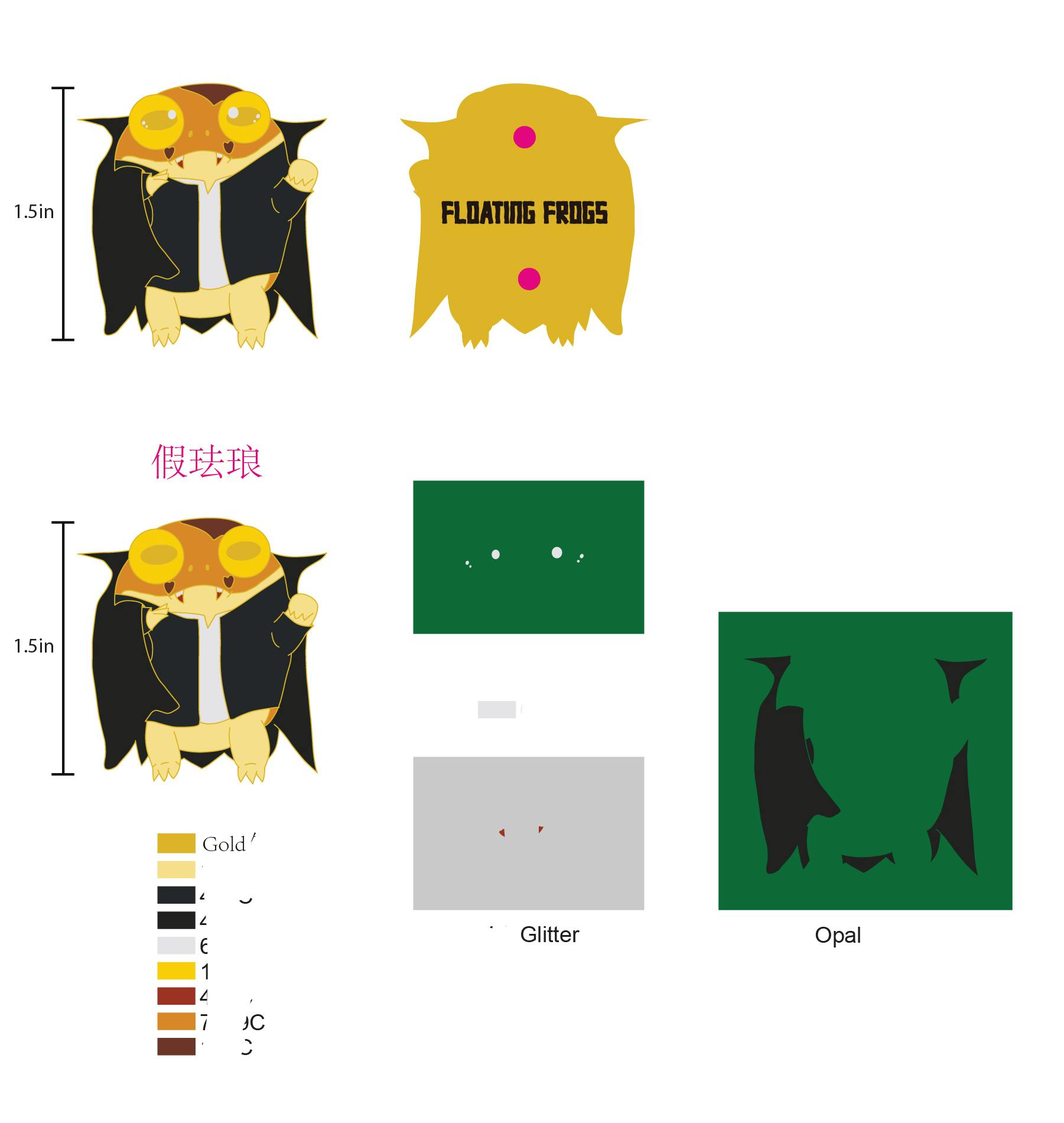 Classic Spooky Frogs - Enamel Pins Project Update: All Pin files are ...