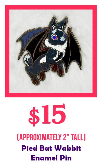 Pied Bat Wabbit Enamel Pin