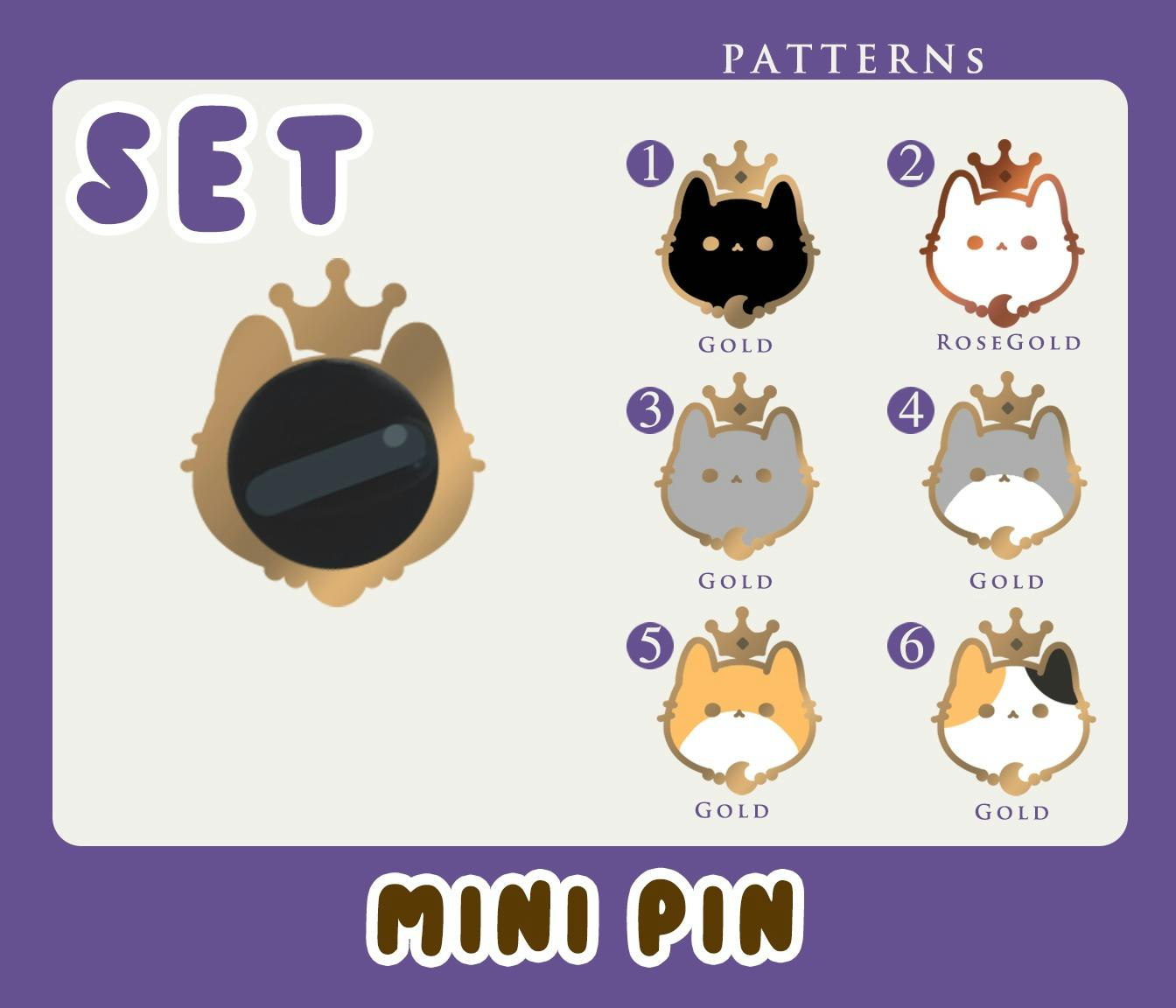 Set of mini pin