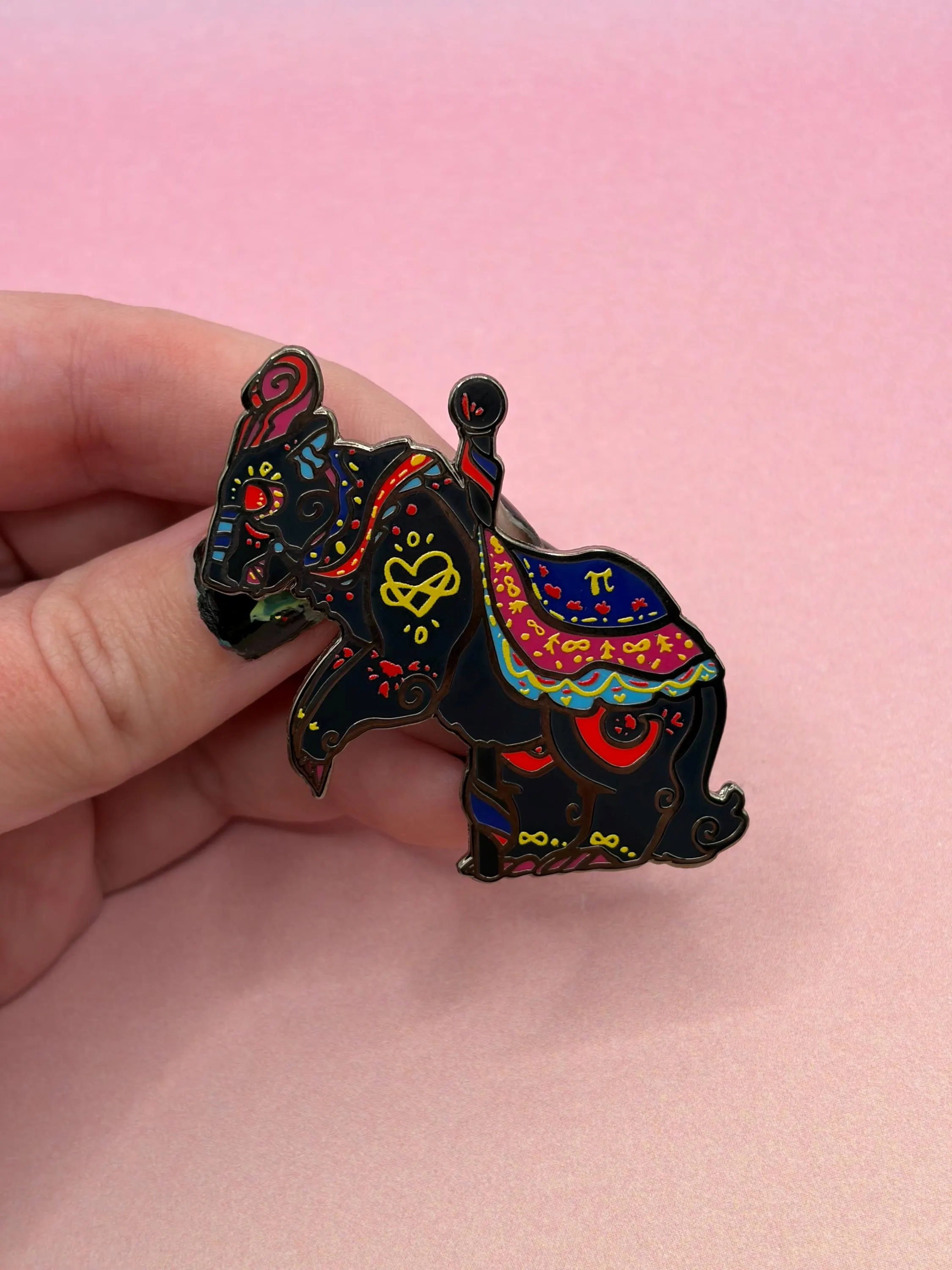 Polyamory flag Ozark howler enamel pin