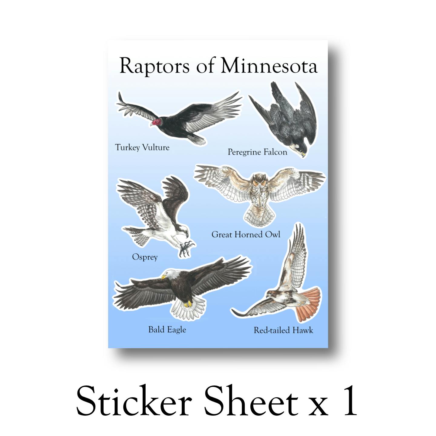 Extra Raptors in Flight Sticker Sheet