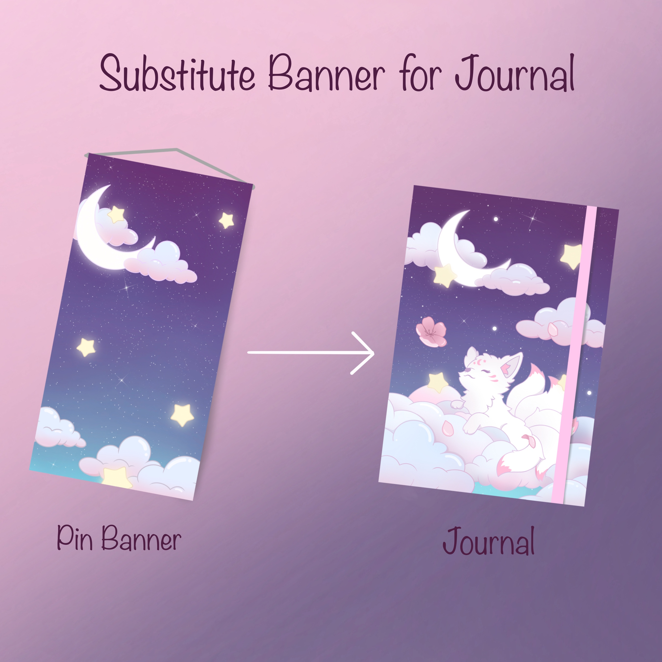 Substitute Pin Banner For Leatherette Journal