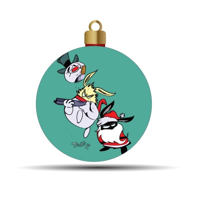 🎅 DBM Round Ornament — Holiday Heist Edition (ToadP Guest Art)