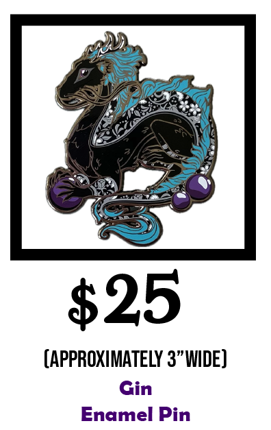 Gin Enamel Pin