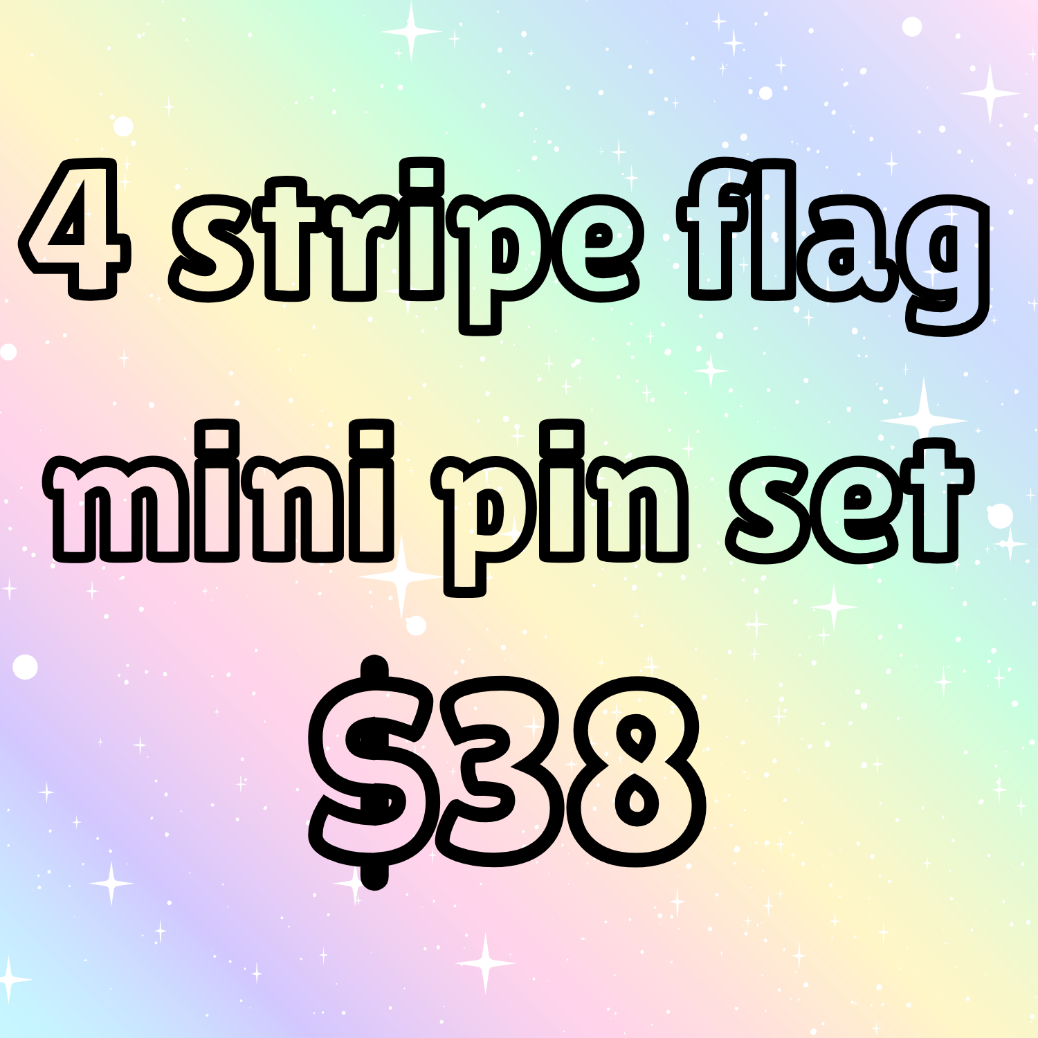 4 stripe flag pin set
