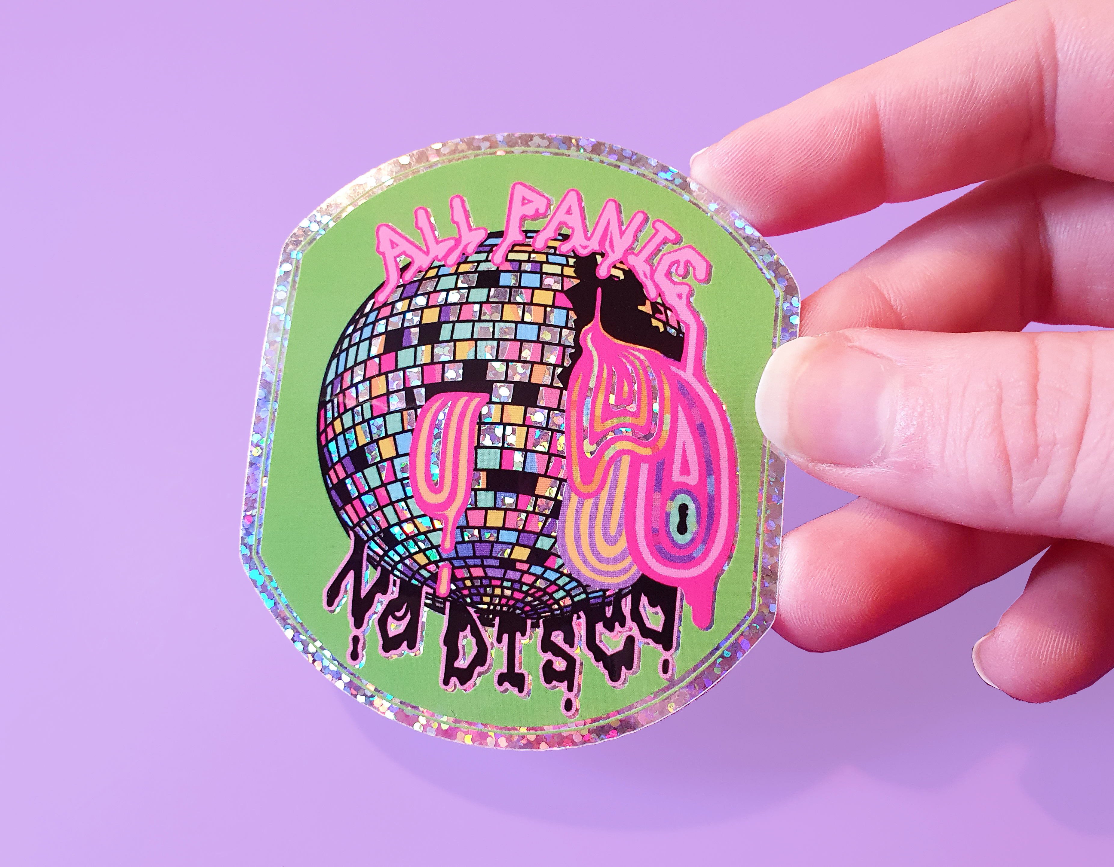 All Panic No Disco Sticker