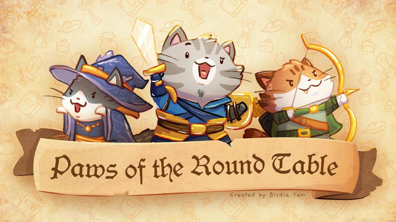 Paws of the Round Table - Enamel pins of cats roleplaying