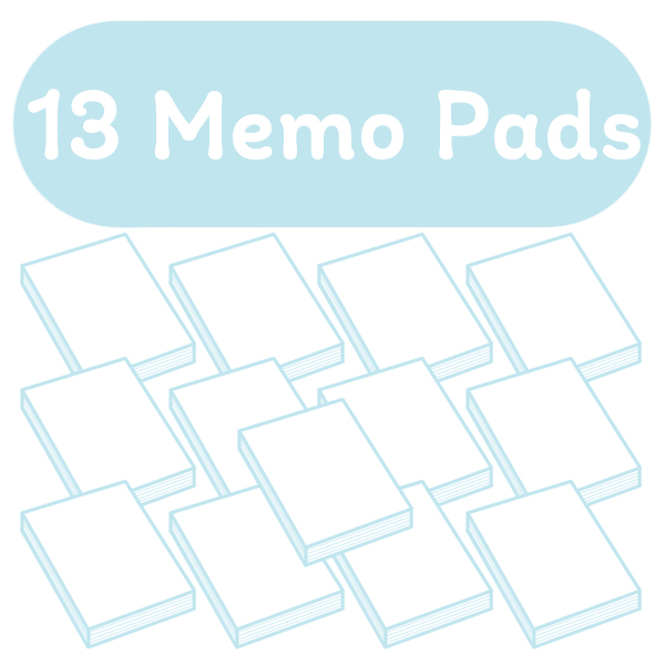 13 Memo Pads