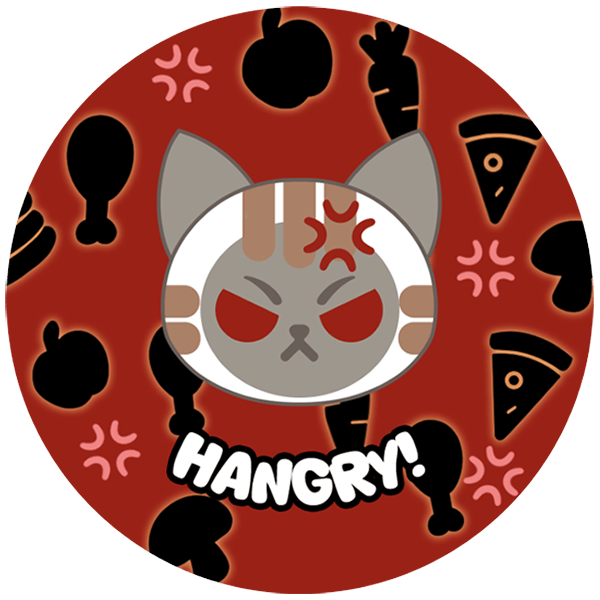 Hangry Lynx Siamese Cat 2.25 inch Button