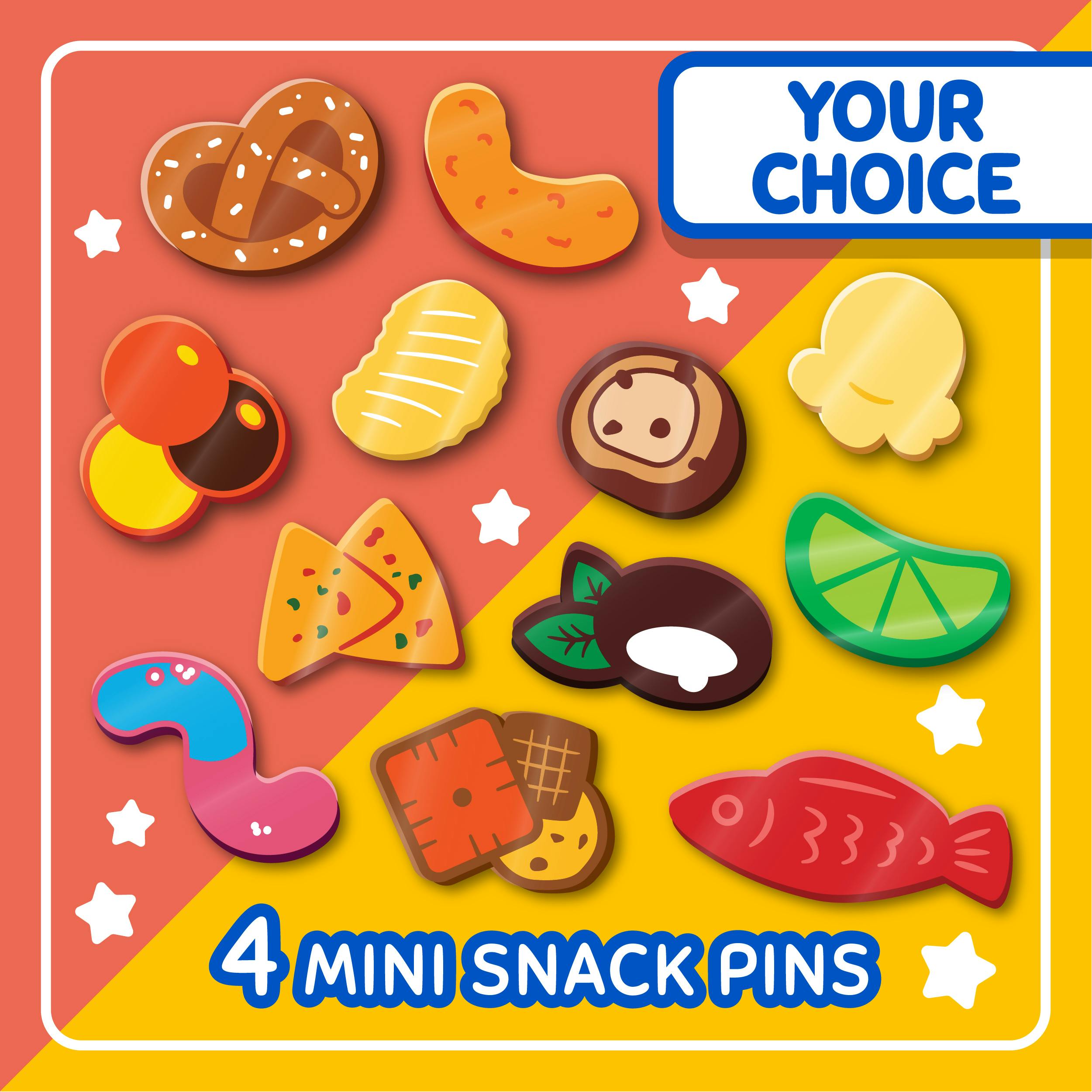 Mini Snack Enamel Pin Bundle