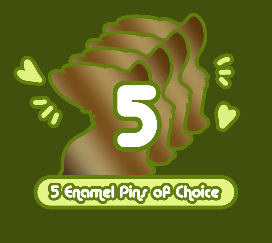 Five (5) Enamel Pins
