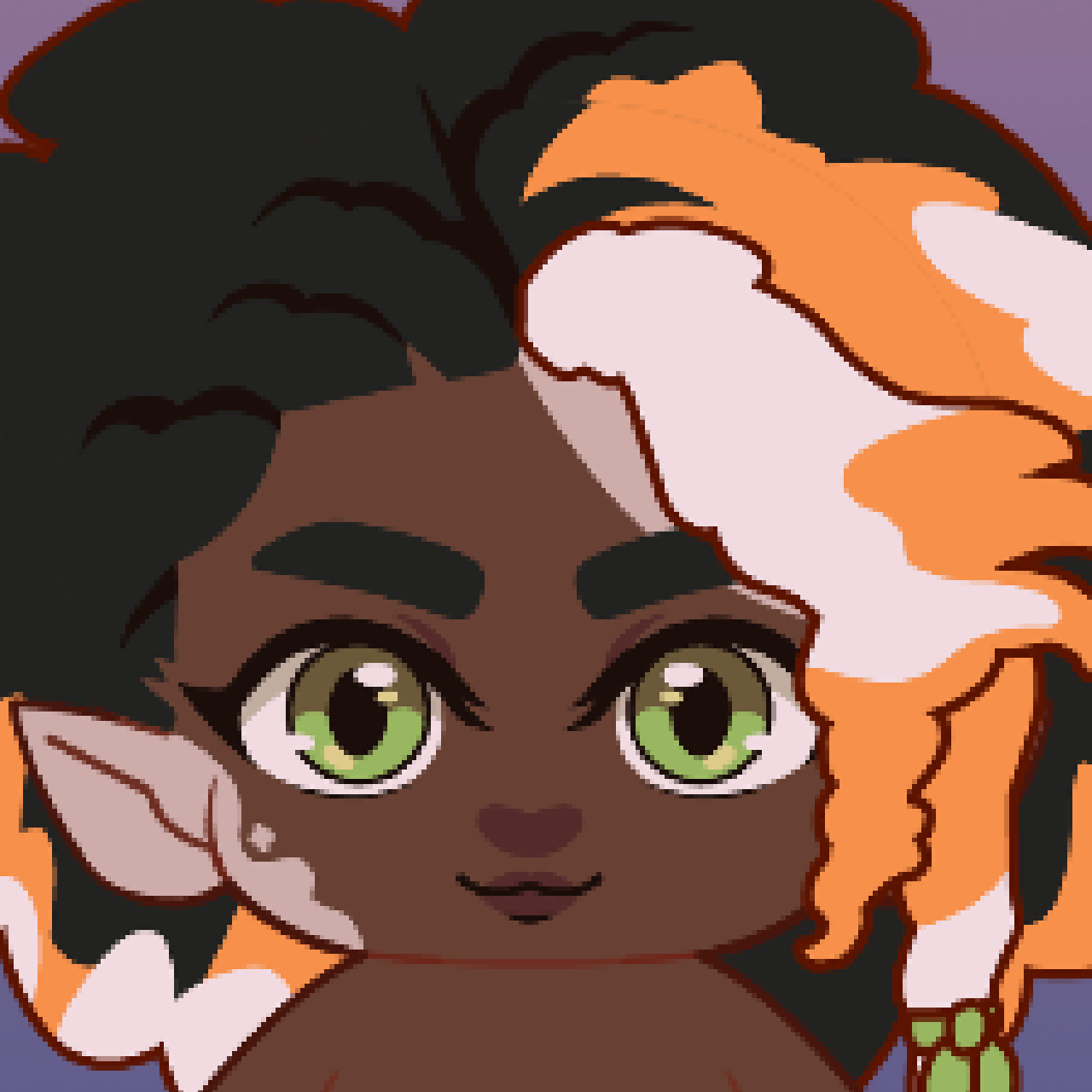 Short fur and embroidery