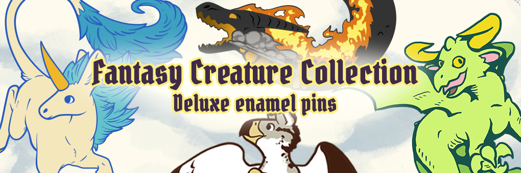 Fantasy Creature Collection - Deluxe enamel pins