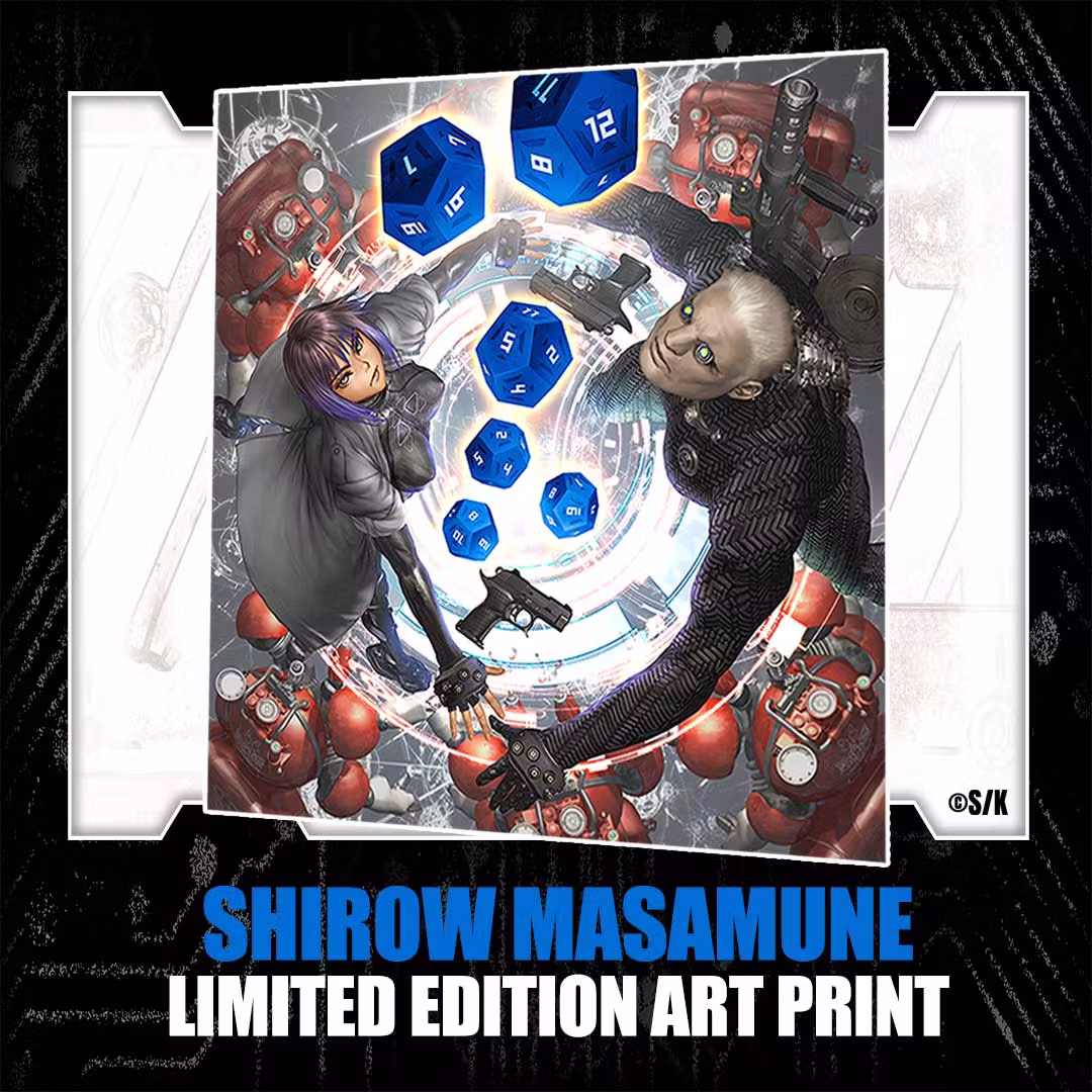 Limited Edition Shirow Masamune Art Print | The Ghost in the Shell TTRPG
