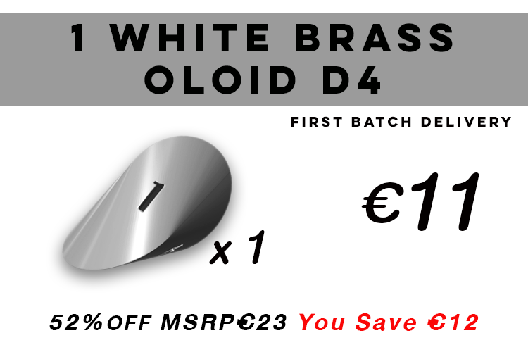 1-White Brass Oloid D4