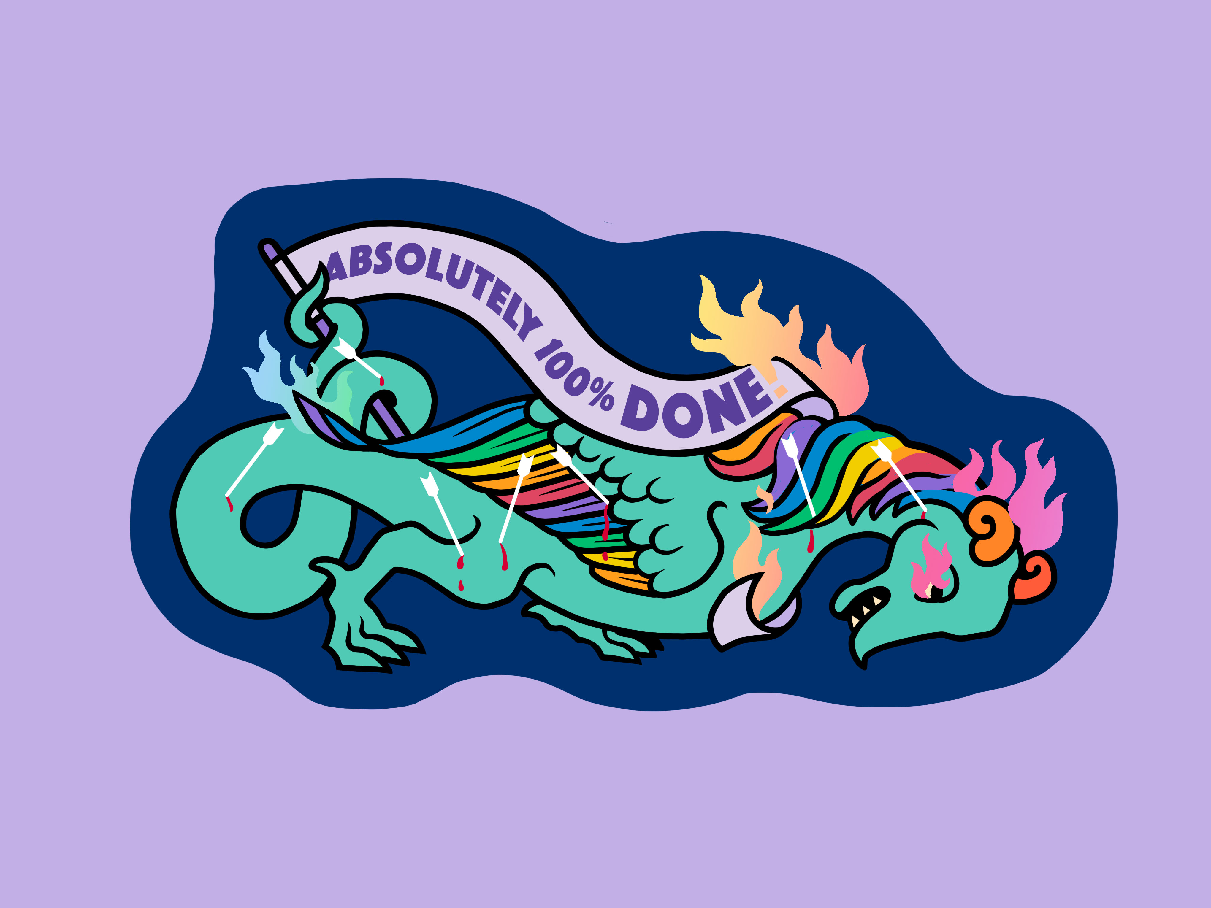 100% Done sticker