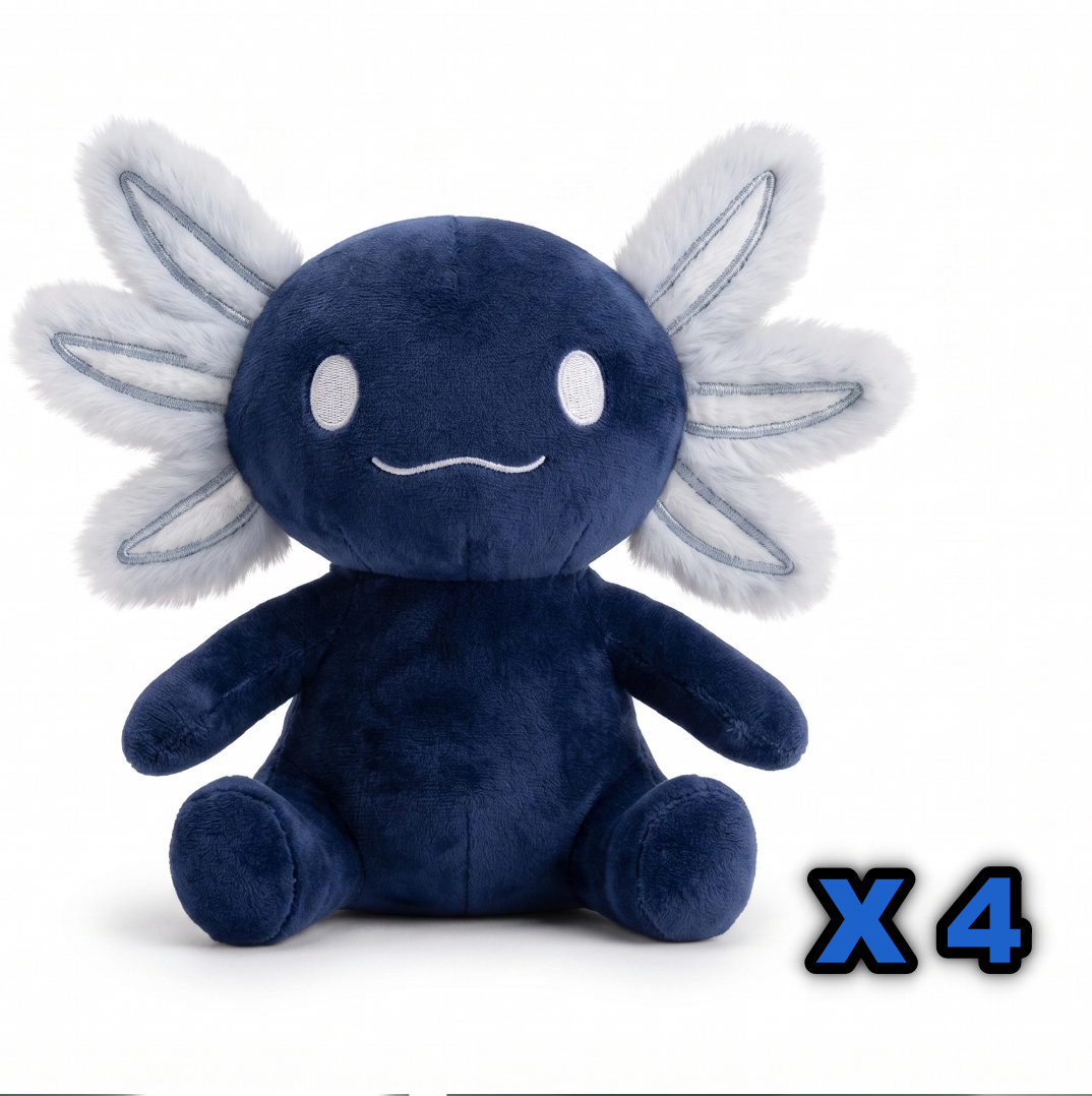 4 Galaxy Axolotl Plushies