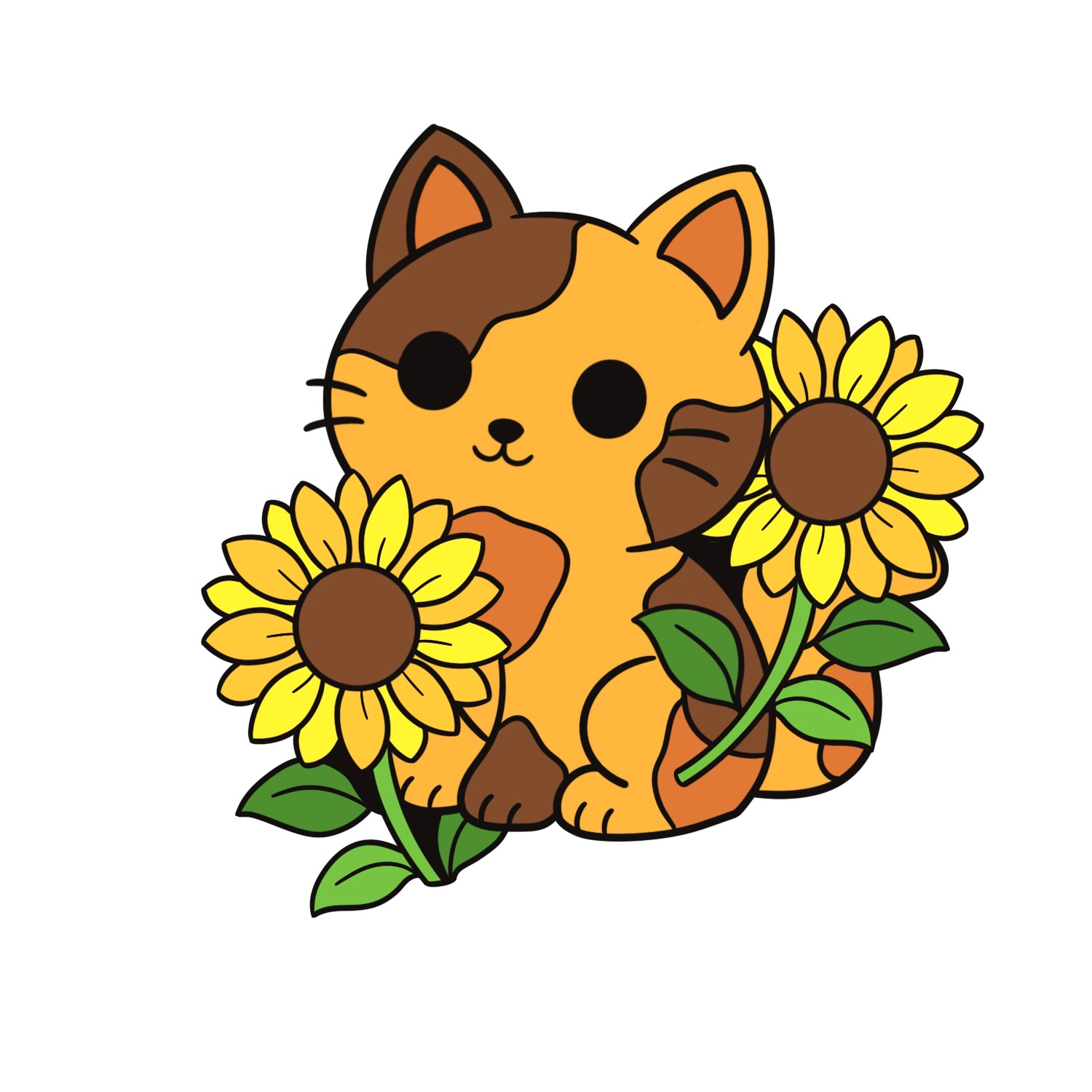 Sunflower Kitty Pin