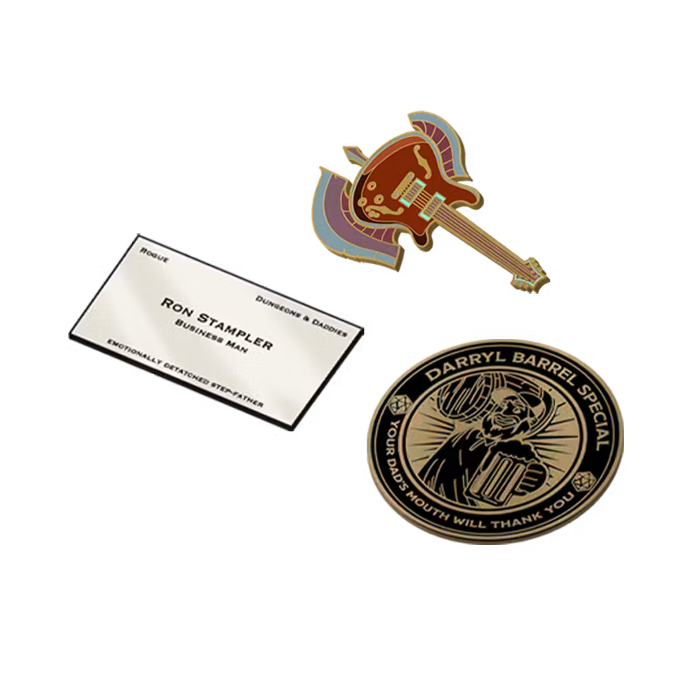 Pin Set #1 - Battle Axe, Business Card, and Darryl Barrel Special