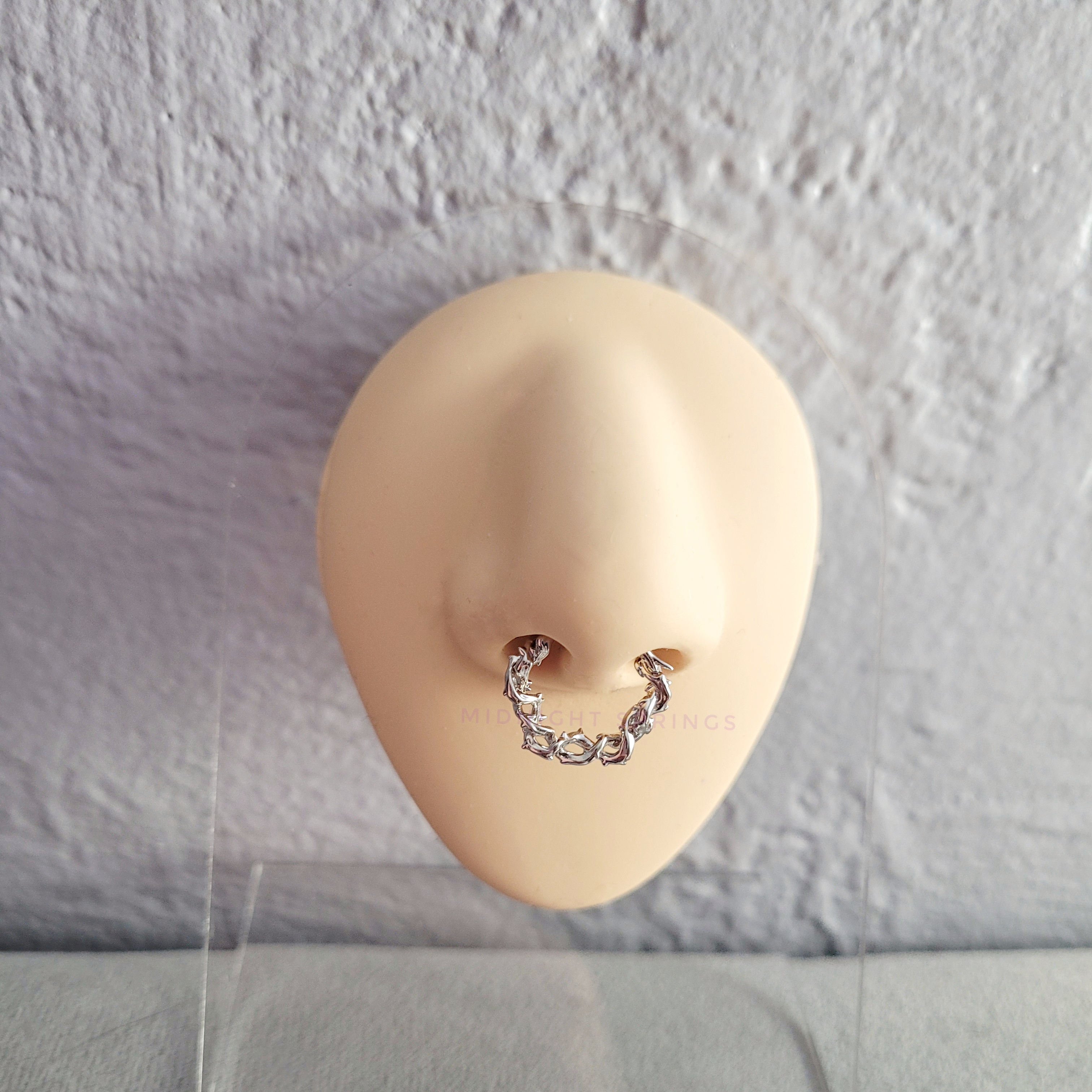 Thorns Septum Ring - 16G Silver