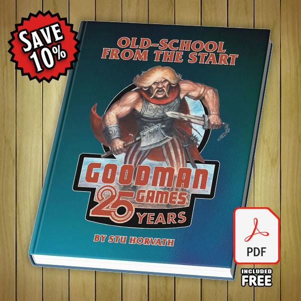 Old-School From The Start: 25 Years of Goodman Games, Doug Kovacs Cover (Print+PDF)