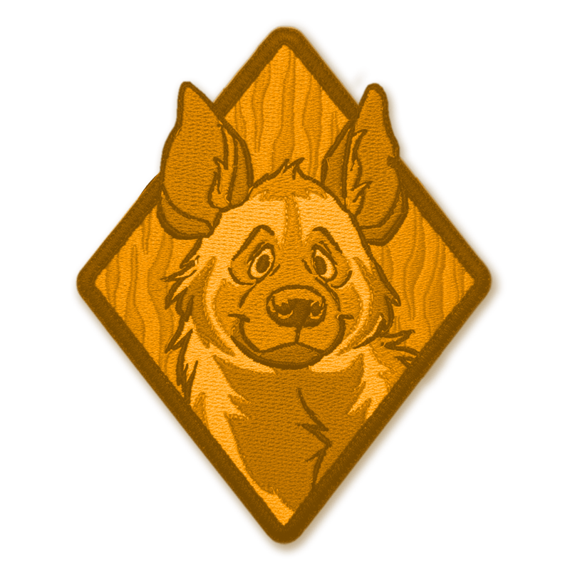 Embroidered patch Spotted hyena