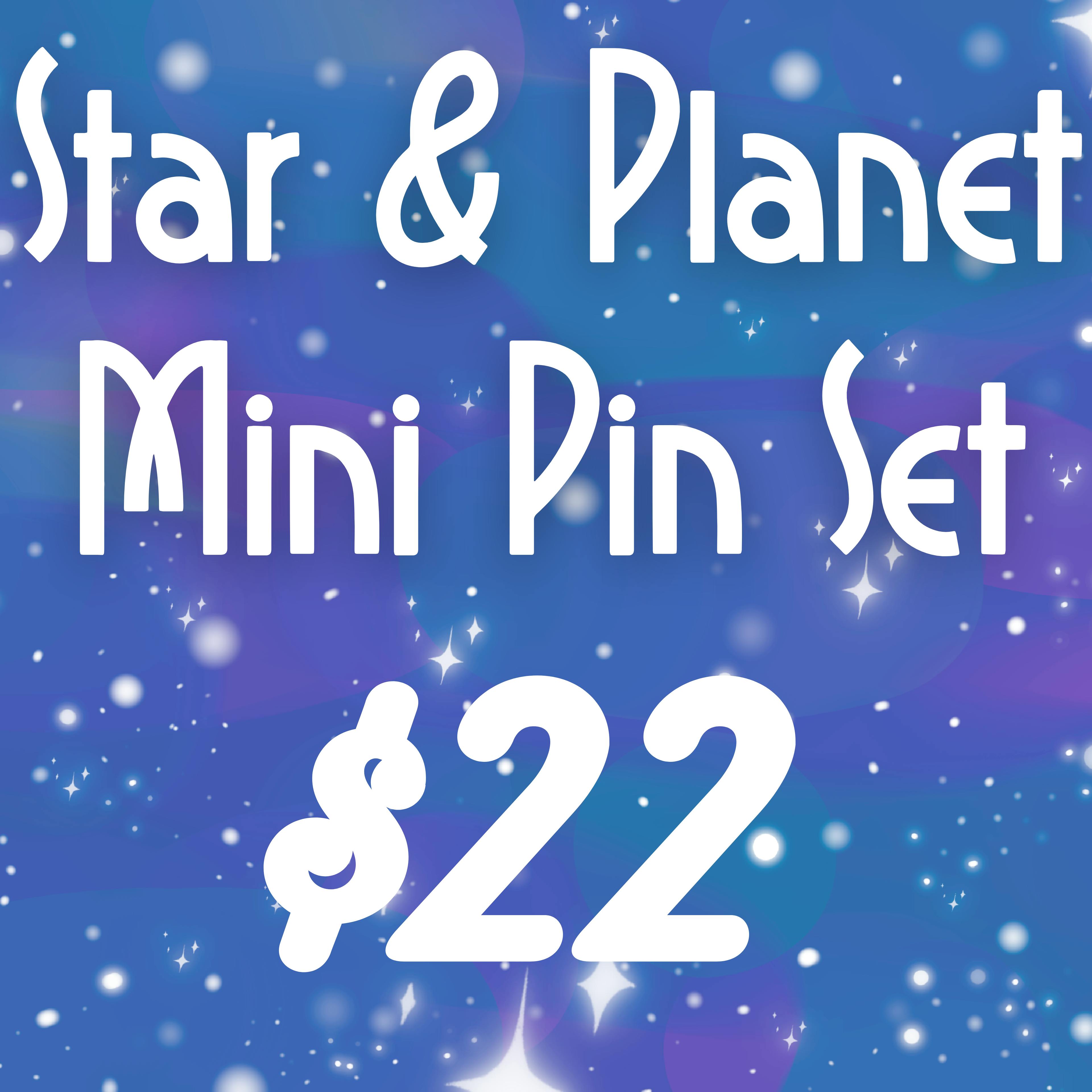 Planet & Star Mini Pin Set