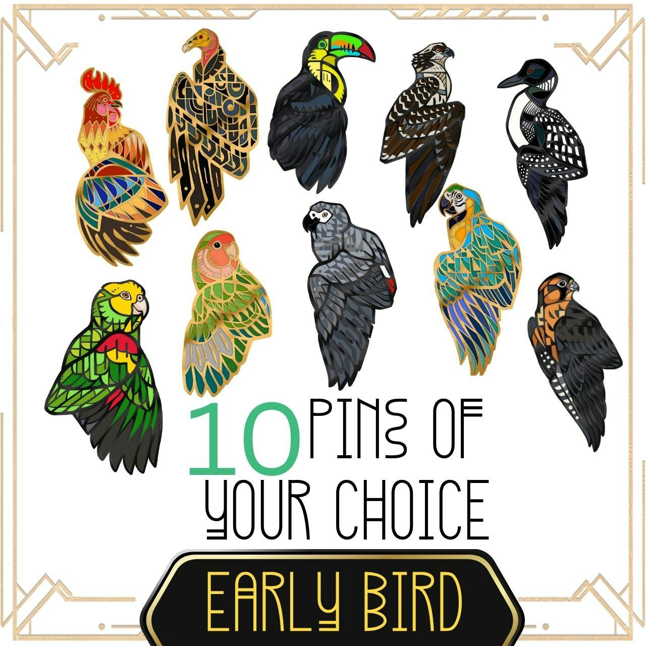 Earlybird ★ Mega 10 Pin Pack ★