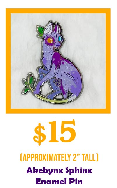Akebynx Sphinx Enamel Pin