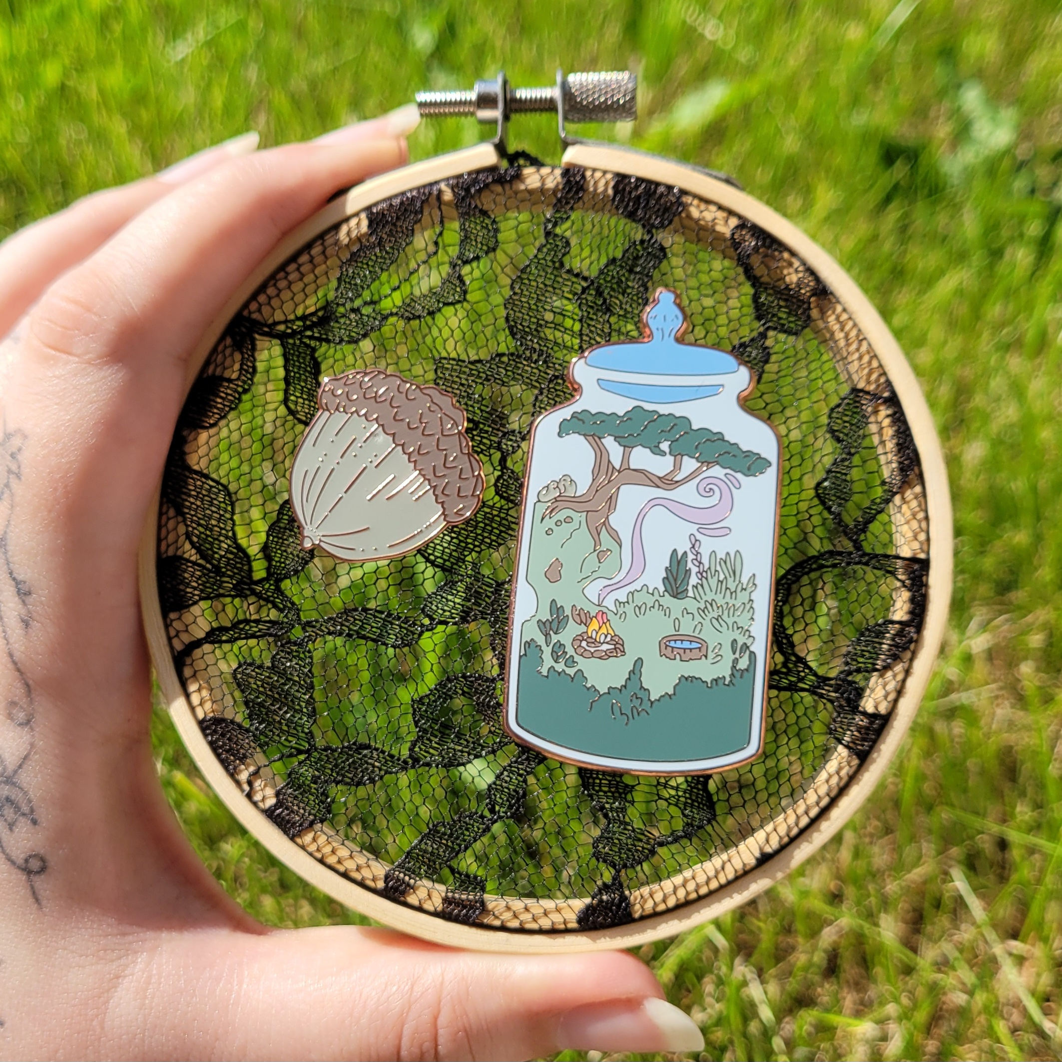 Fire Well and Tree Pin Set